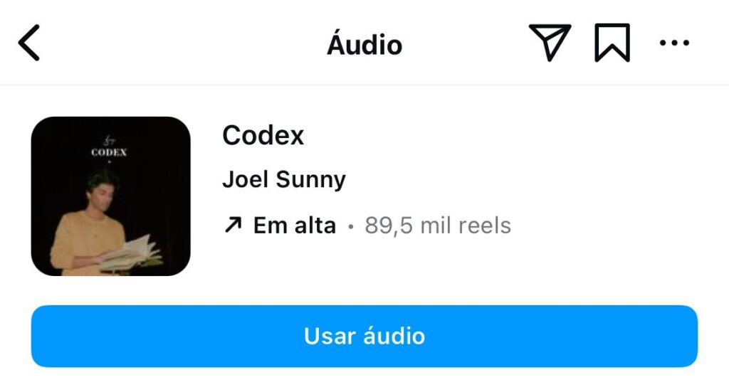 Capa do single "Codex" de Joel Sunny.