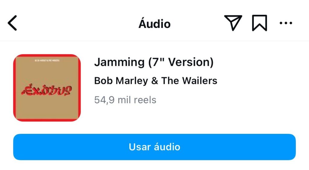 Capa do single "Jamming (7' Version)" de Bob Marley & The Wailers.