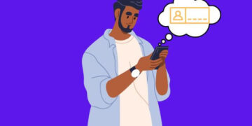 Ilustração de um homem utilizando smartphone para enviar mensagem. Nomes para instagram masculino